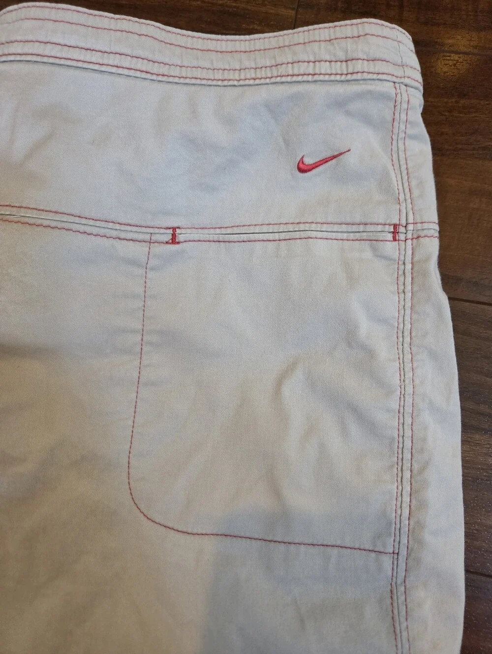 Nike Youth 12-14 Beige Drawstring Cropped Pants